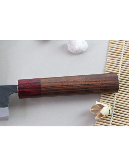 Kiritsuke knife japonais artisanal Wusaki Yuzo BS2 15cm