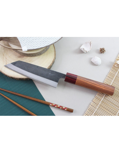 Kiritsuke-kniv japonais artisanal Wusaki Yuzo BS2 15cm