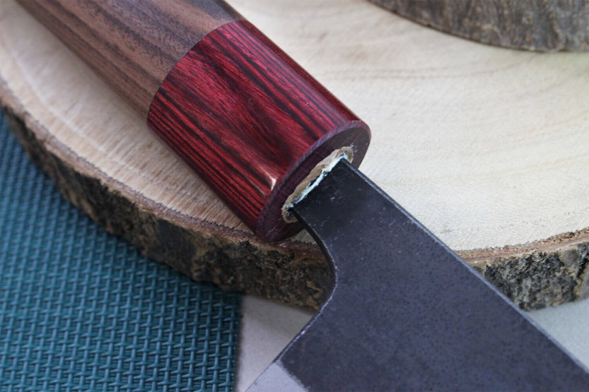 Coltello kiritsuke giapponese artigianale Wusaki Yuzo BS2 24 cm