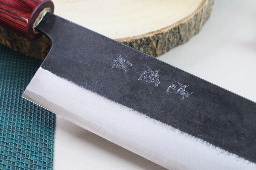 Coltello kiritsuke giapponese artigianale Wusaki Yuzo BS2 24 cm