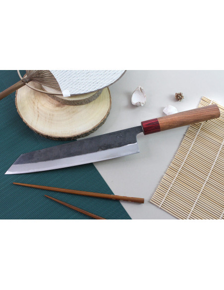 Coltello kiritsuke giapponese artigianale Wusaki Yuzo BS2 24 cm