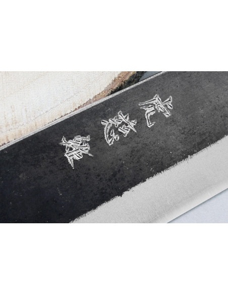 Kiritsuke knife japonais artisanal Wusaki Yuzo BS2 18cm