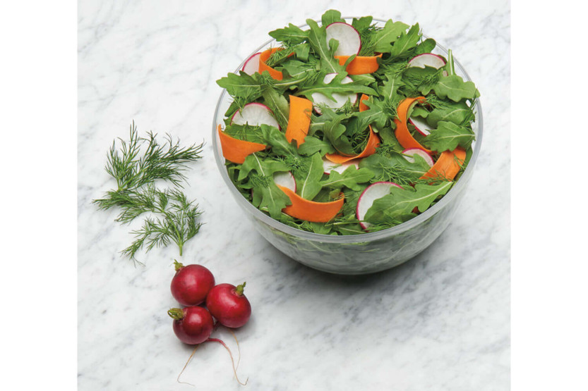 Centrifugadora de ensalada transparente OXO