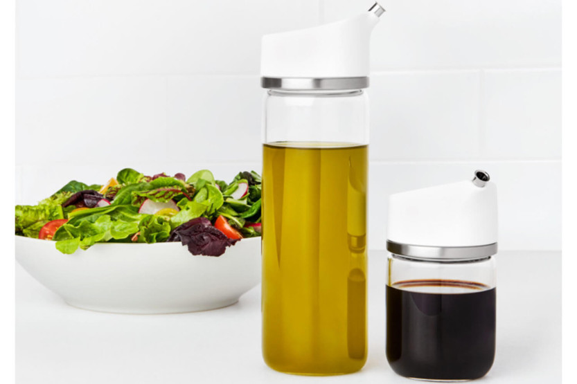Oliera e acetiera in vetro OXO con beccuccio antigoccia