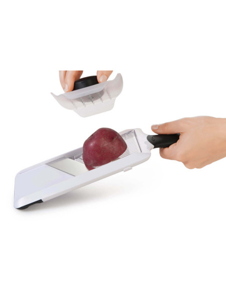OXO hand Kitchen mandolin för skivor med tryckare