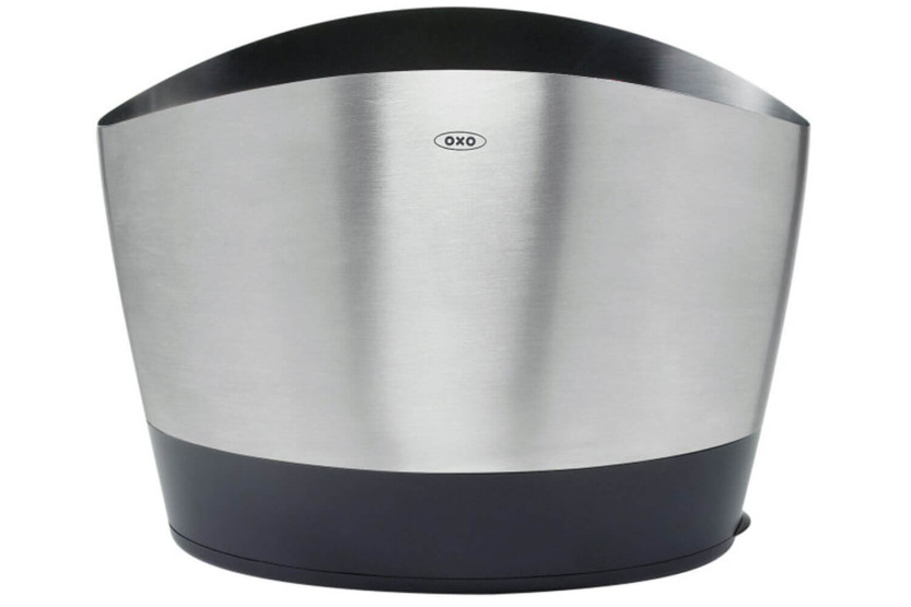 OXO brushed stainless steel utensil jar