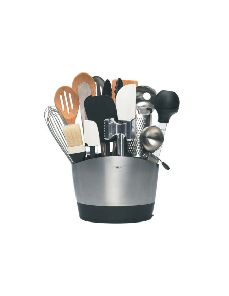 Utensilientopf aus gebürstetem Edelstahl OXO