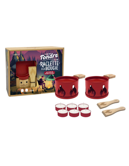 Cookut Lumi kaars gourmetstel limited edition met pannetjes en spatels voor 2