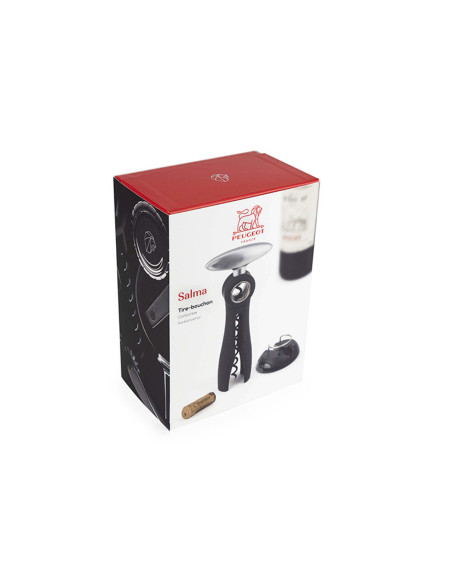 Saca-rolhas Peugeot Salma de rosca sem fim em metal e ABS 19cm