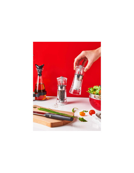 Macina sale manuale Peugeot Oslo in acrilico e acciaio inox 14 cm