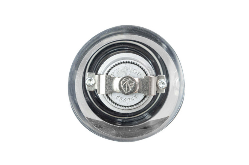 Molinillo de pimienta manual Peugeot Oslo en acrílico y acero inoxidable 14cm