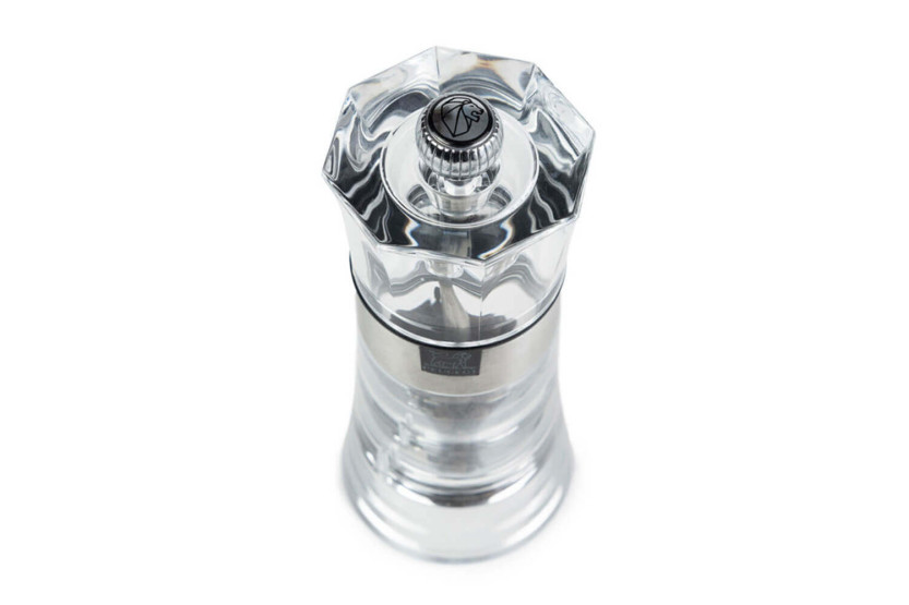 Peugeot Oslo manual pepper mill in acrylic and stainless steel 14cm