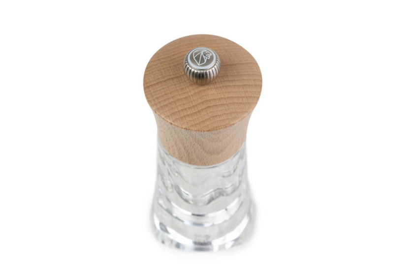 Peugeot Oléron naturlig akryl og træ manuel saltkværn 14cm