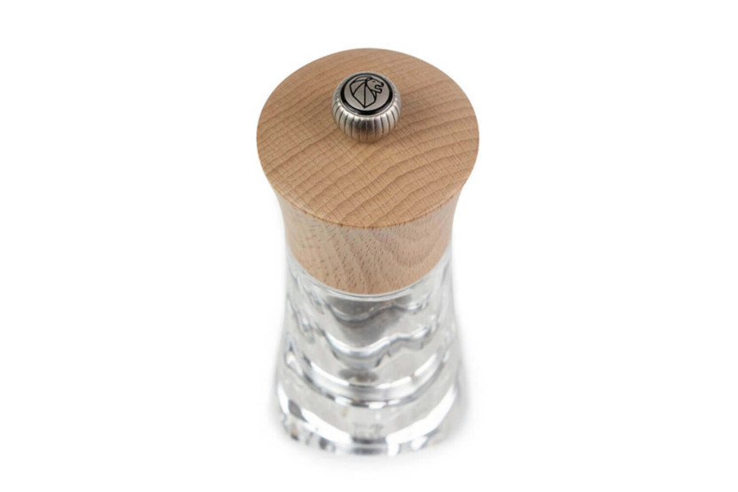 Molinillo manual de pimienta Peugeot Oléron acrílico natural y madera 14cm