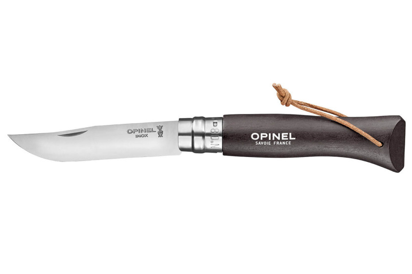 Coltello Opinel N°08 Baroudeur 8,5 cm lama marrone manico nero