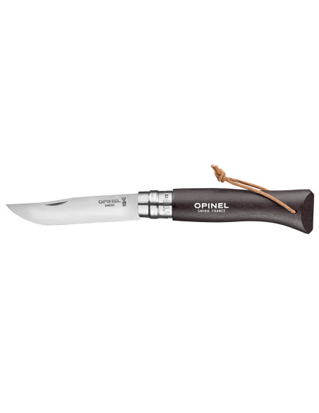 Coltello Opinel N°08 Baroudeur 8,5 cm lama marrone manico nero