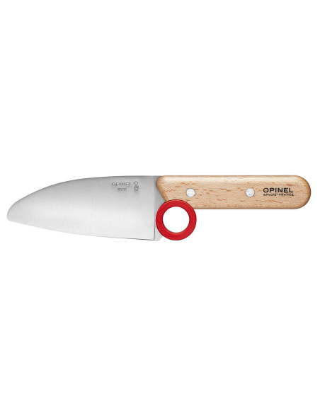 Opinel Le Petit Chef knife + peeler + finger guard set - Red