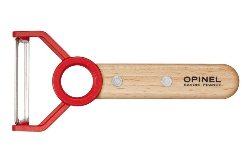Opinel Le Petit Chef conjunto de faca + descascador + protetor de dedos - Vermelho