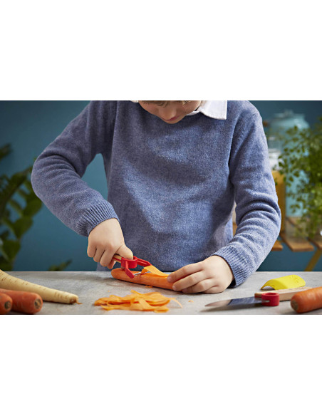 Opinel Le Petit Chef mes + schilmes + vingerbeschermer - Rood