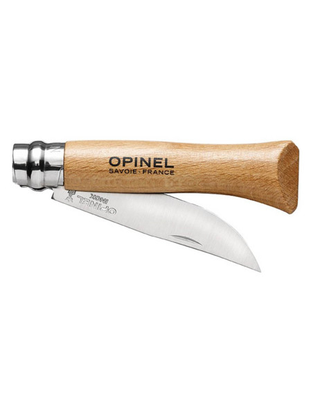 Opinel traditionell kniv N°06 7cm roterande blad bokträhandtag