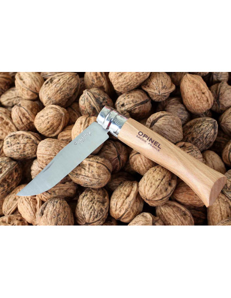 Opinel traditionel kniv N°06 7 cm roterende blad bøgetræshåndtag