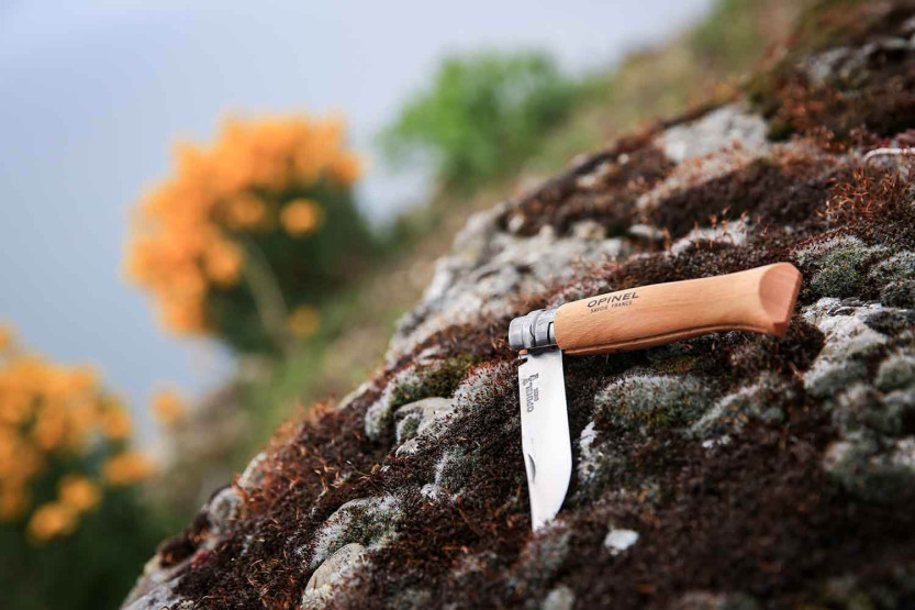 Opinel traditionele mes N°06 7cm draaibaar lemmet beukenhouten handvat