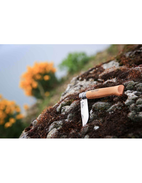 Opinel cuchillo tradicional N°06 7cm hoja giratoria mango de haya