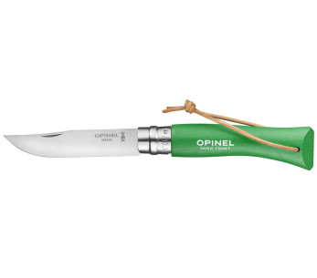 Opinel N°07 Baroudeurkniv 8cm blad präriegrönt handtag