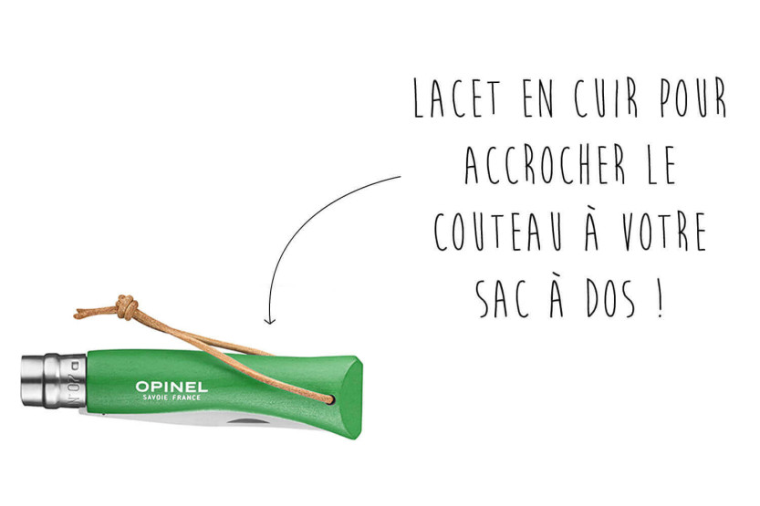 Opinel-Messer N°07 Baroudeur Klinge 8cm Griff prairie grün