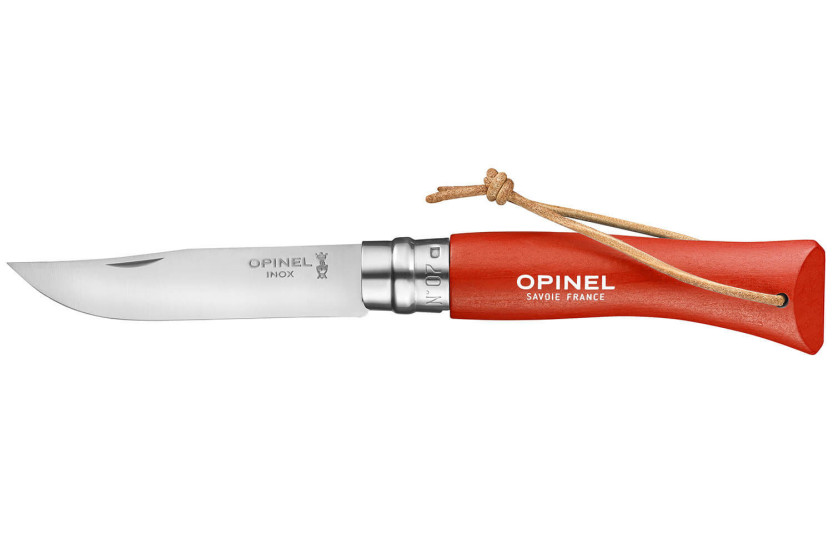 Opinel N°07 Baroudeurkniv 8cm blad orange handtag