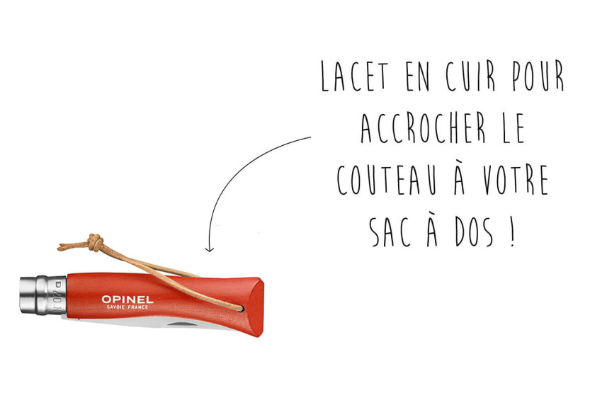 Opinel N°07 Baroudeur-kniv 8 cm blad oransje skaft