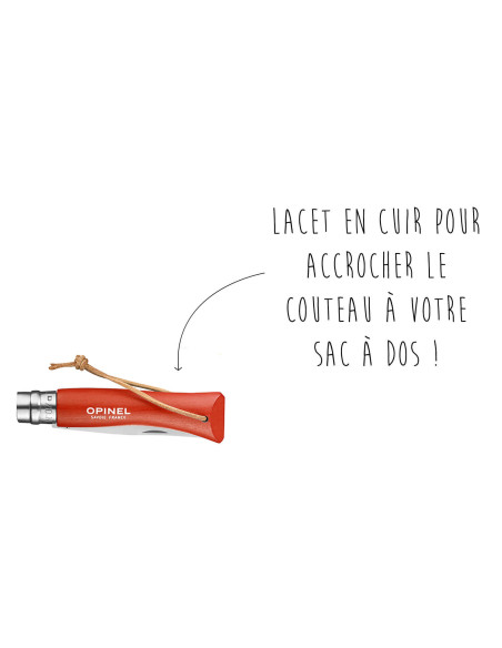 Opinel N°07 Baroudeur knife 8cm blade orange handle