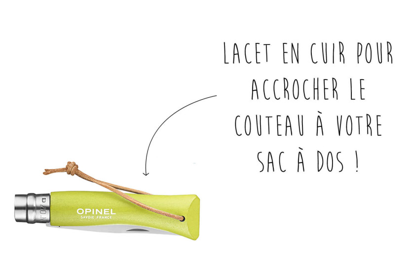 Cuchillo Opinel N°07 Baroudeur, hoja 8cm, mango anís