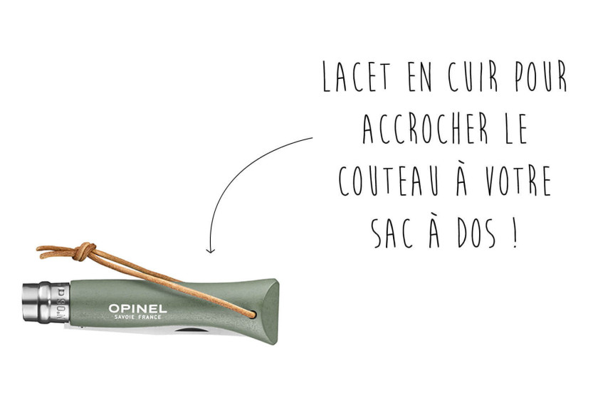 Opinel N°06 Baroudeur knife 7cm blade sage handle