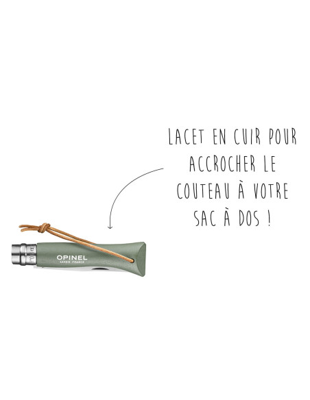 Opinel N°06 Baroudeur knife 7cm blade sage handle