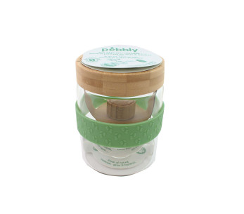 Pebbly nomad lunchset 2 glasburkar med bambulock + 1 silikonband 2