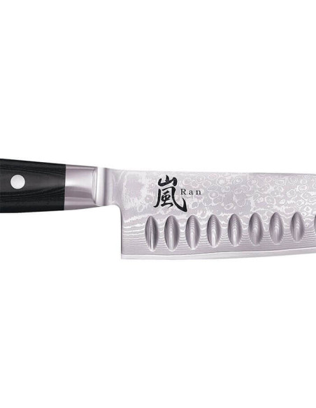 Yaxell RAN japansk kockkniv 20cm 69-lagers med granton eggblad