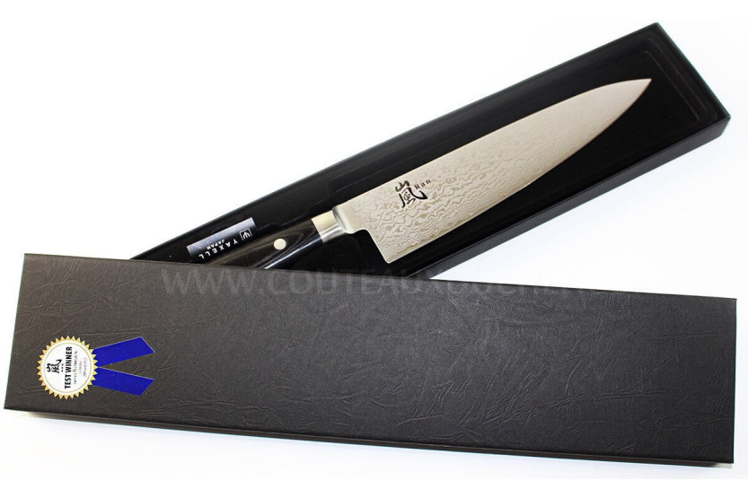 Japanese chef 's knife Yaxell RAN 20cm damascus blade 69 layers