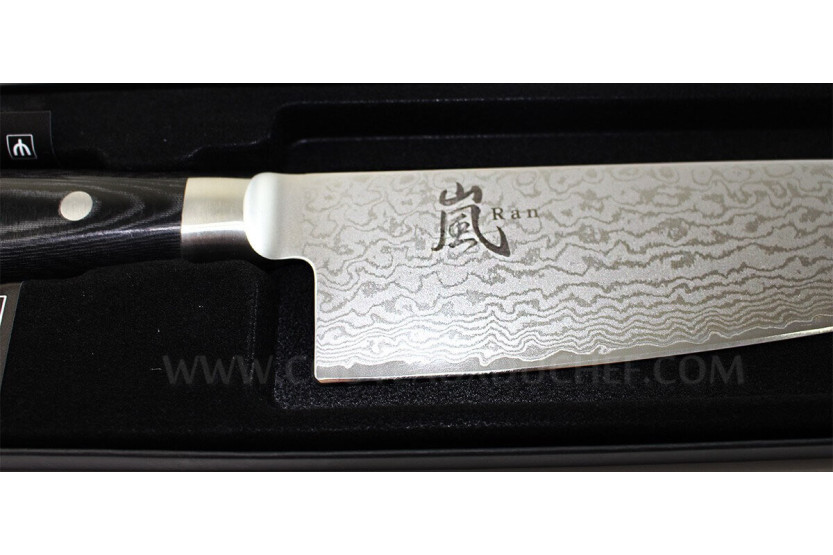 Japanisches Kochmesser Yaxell RAN Klinge 20cm Damast 69 Schichten