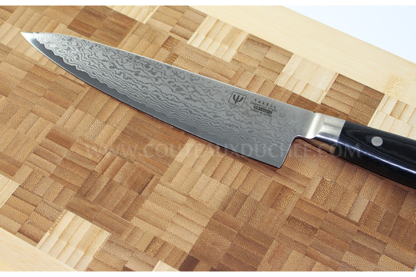 Japanisches Kochmesser Yaxell RAN Klinge 20cm Damast 69 Schichten