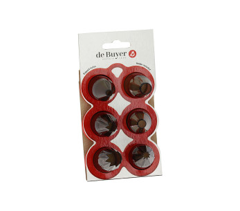 Set di 6 bussole De Buyer Classic lisce e scanalate in Tritan