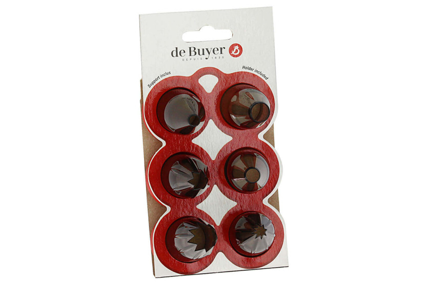 Set om 6 st De Bu yer Classic Tritan slät- och räfflade hylsor