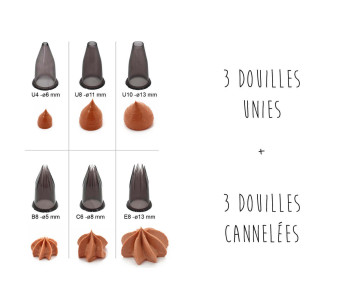Set di 6 bussole De Buyer Classic lisce e scanalate in Tritan 2