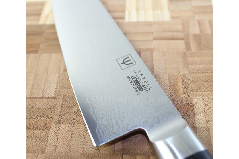 Japanisches Kochmesser Yaxell RAN Klinge 20cm Damast 69 Schichten