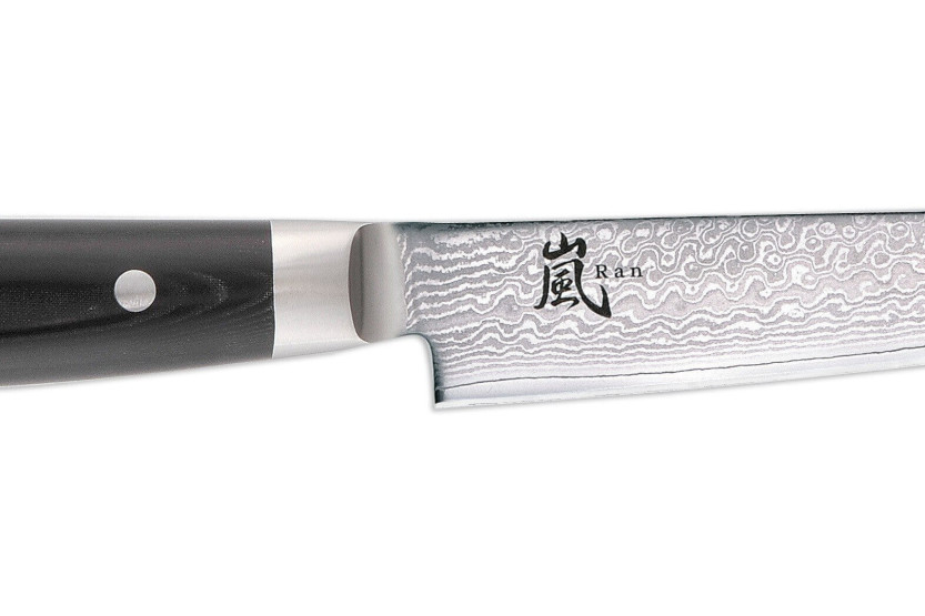 Coltello giapponese per affettare Yaxell RAN 18 cm lama Damasco 69 strati
