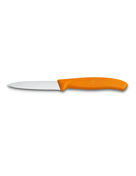 Victorinox Swissclassic orange skalkniv 8 cm med tandat blad