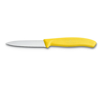 Cuchillo de pelar Victorinox Swissclassic amarilla 8cm hoja dentada
