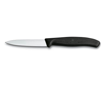 Victorinox Swissclassic kuorintaveitsi musta sileä terä 8cm