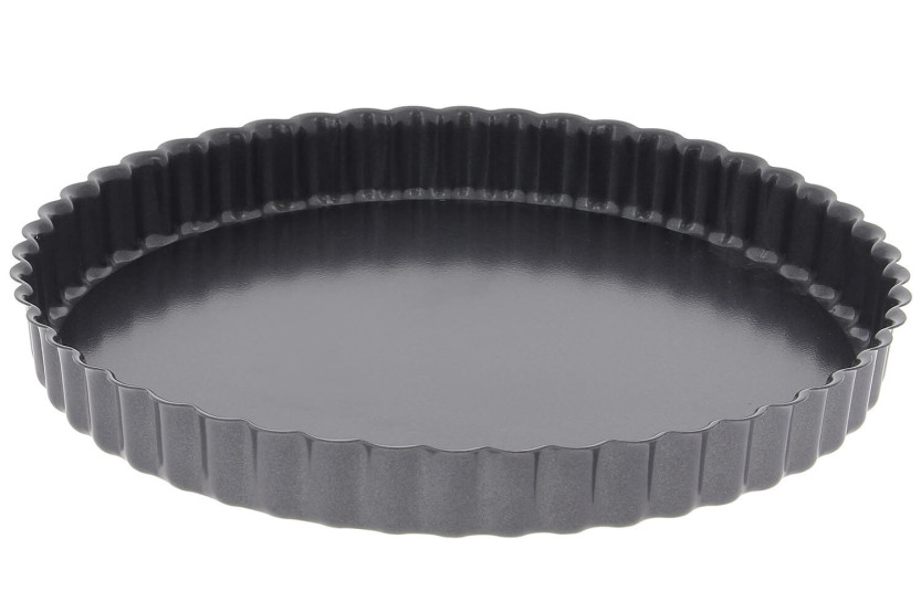 De Buyerround räfflad pajform med fast botten rak kant