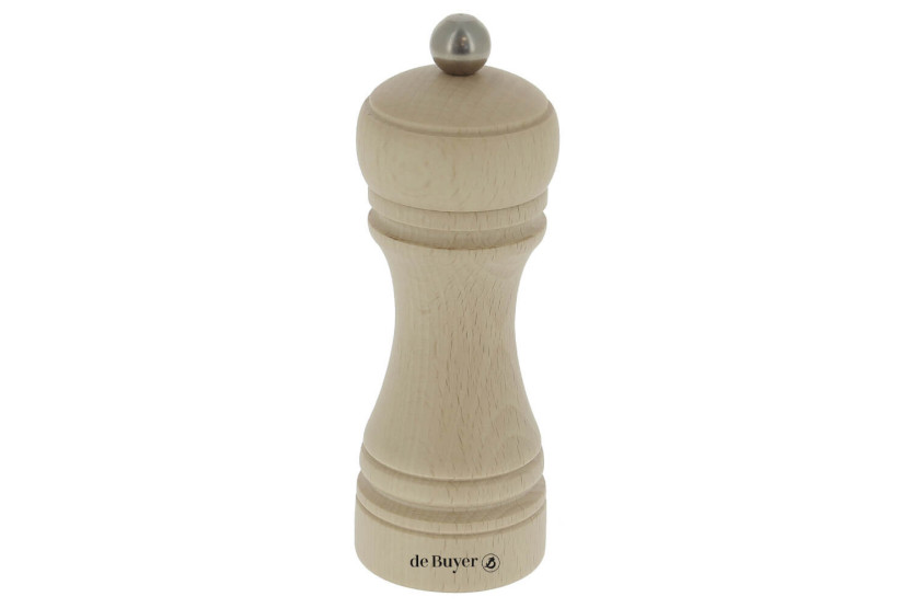 Moinho de especiarias de madeira De Buyer Java 14cm com mecanismo de cerâmica